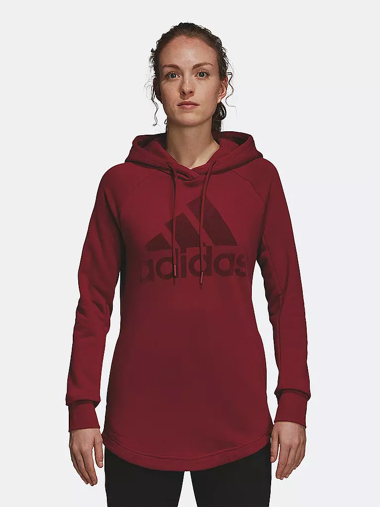 ADIDAS Damen Hoodie Sport ID Open Hem rot